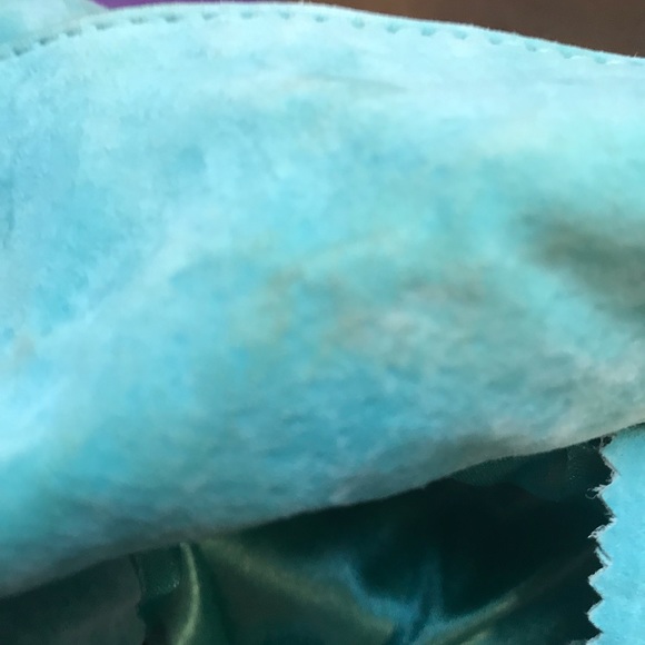 Blue suede woman’s jacket - Picture 6 of 8